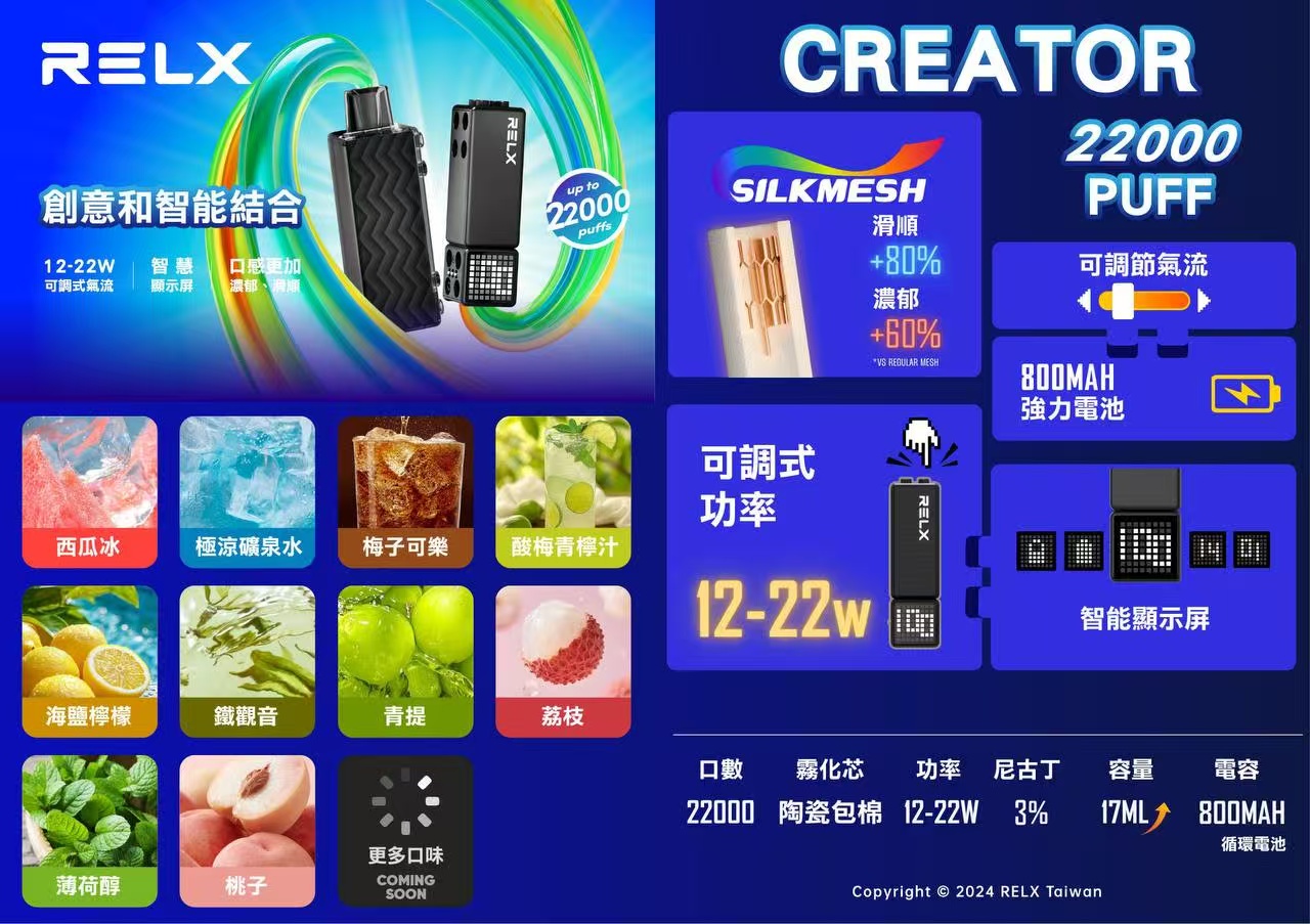 RELX悅刻電子煙積木Greator 抛